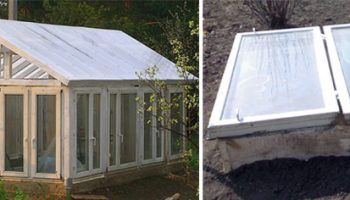 Greenhouse at hotbed na gawa sa mga frame ng bintana