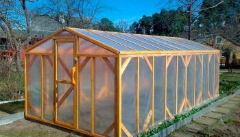 Greenhouse na gawa sa kahoy