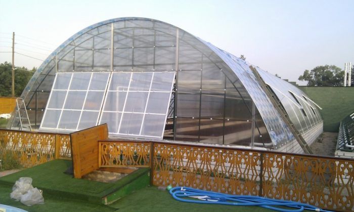 Arko na greenhouse sa taglamig