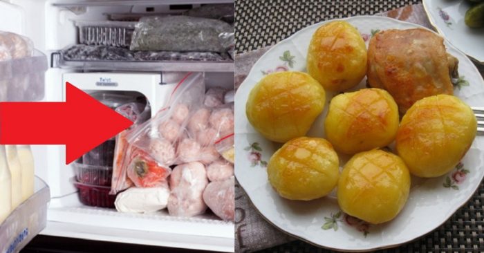 Pinakuluang patatas sa freezer