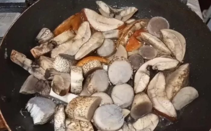 Pagprito ng boletus