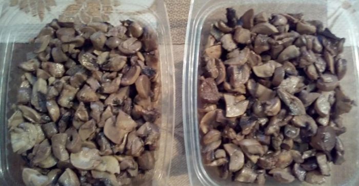 Nagyeyelong mga champignon