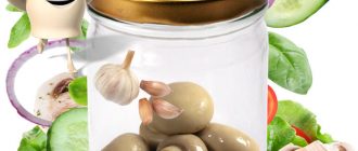Isang garapon ng mga adobong champignon