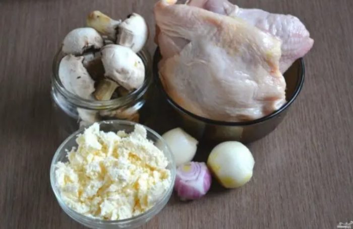 Mga sangkap para sa ulam