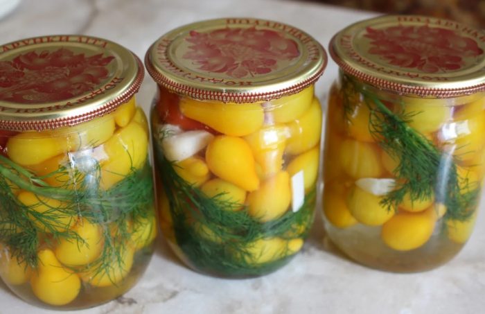 Những lọ cà chua đóng hộp